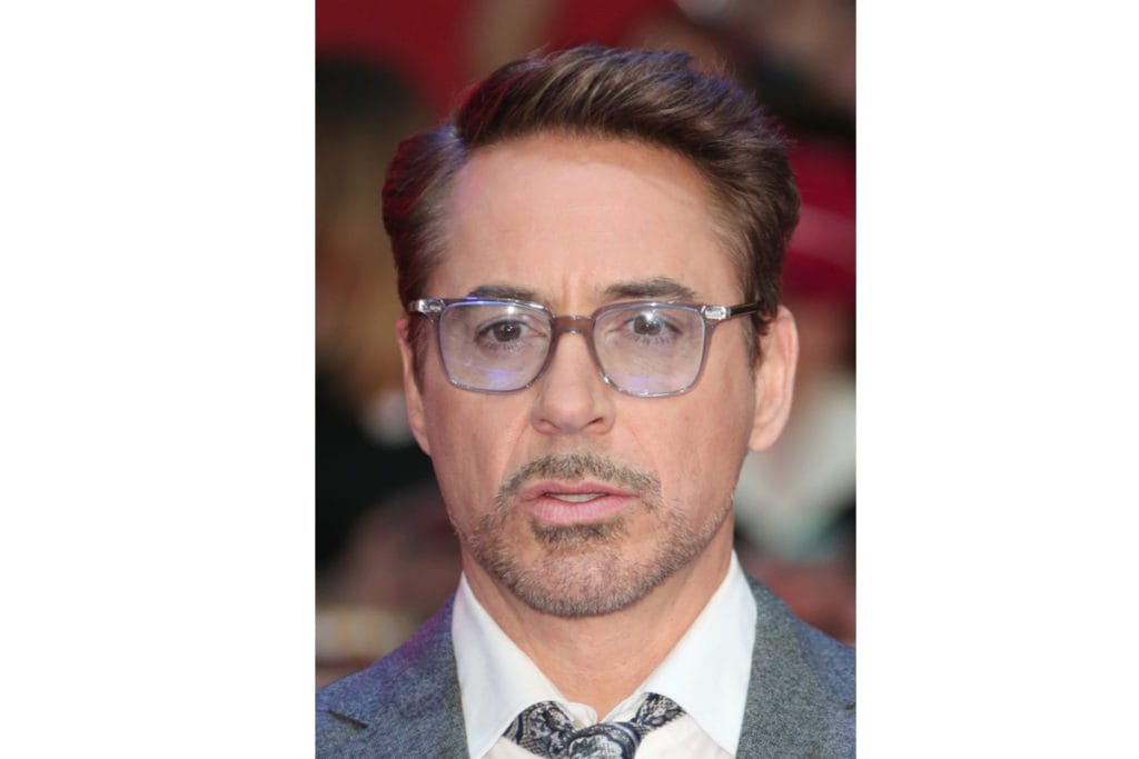 Robert Downey as iron man