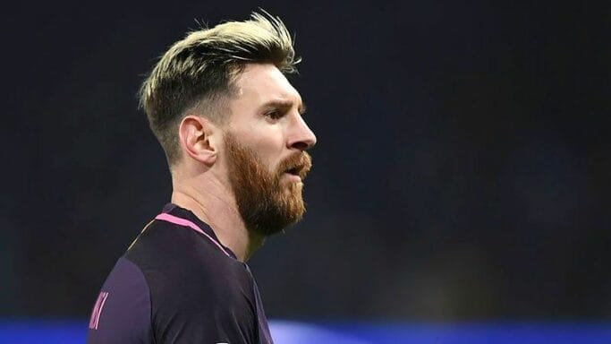Lionel Messi Haircuts blonde quiff