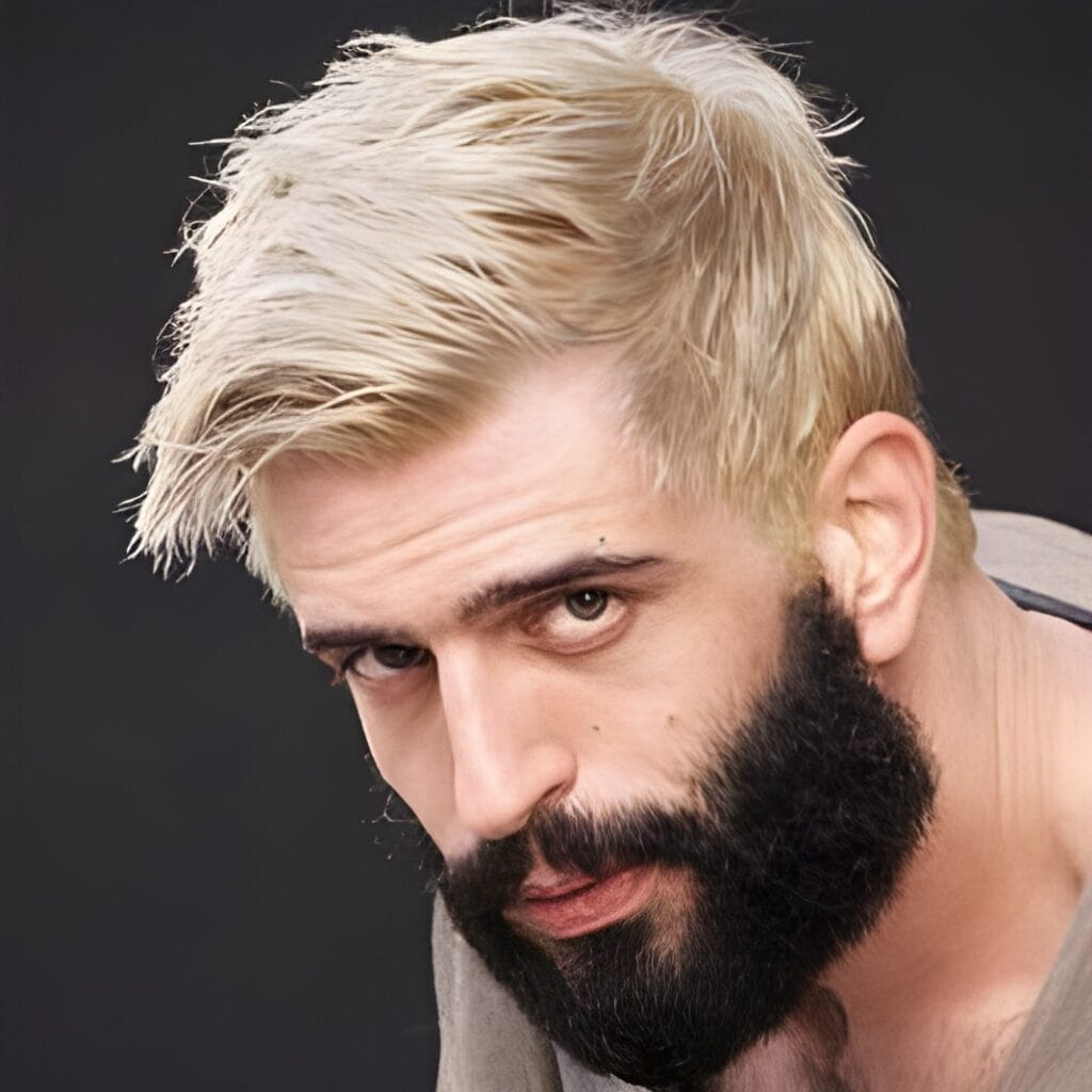 38 Blonde Beard Styles: Transform Your Look with These Trend 15 Dyed blonde Long Stubble