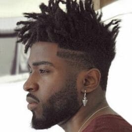 Faded Mohawk with Short Dreads (Men Mohawk Dreads)