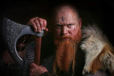 Viking braided ducktail beard