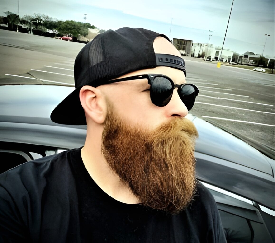 The Ducktail Blonde beard Style