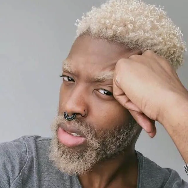 blonde beard for black man.jpg 38 Blonde Beard Styles for a Chic and Trendy Look