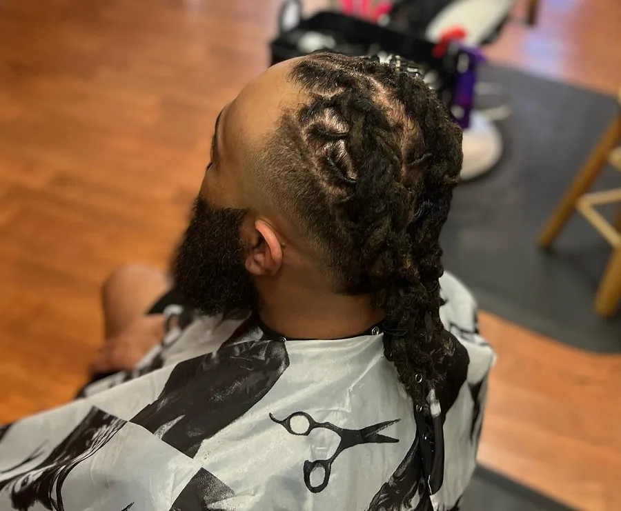 Mohawk Dreads: 41 Stunning Styles to Transform Your Look 17 mohawk dreads with fade.jpg Mohawk Dreads: 41 Stunning Styles to Transform Your Look