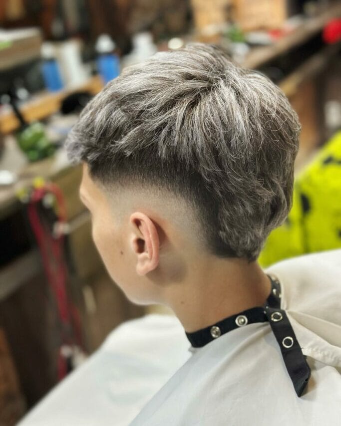Bright Silver Highlights In Brown Hair