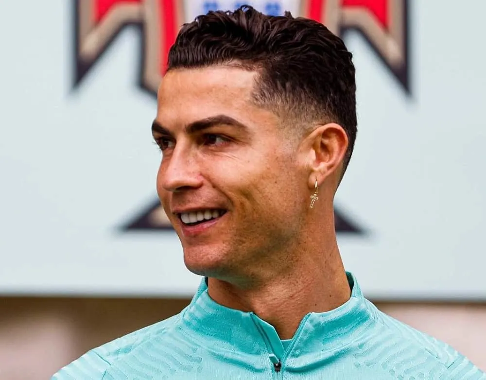 Cristiano Ronaldos Wavy Slick Back Hair.jpg 27 Best Cristiano Ronaldo Haircuts Choices for You