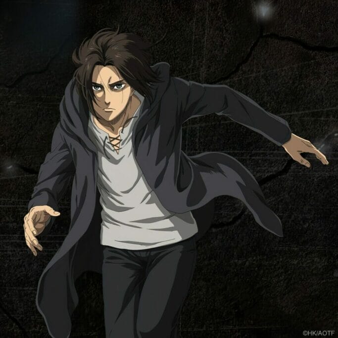Eren Yeager anime guy with black hair
