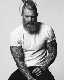 Top knot hipster beards styles