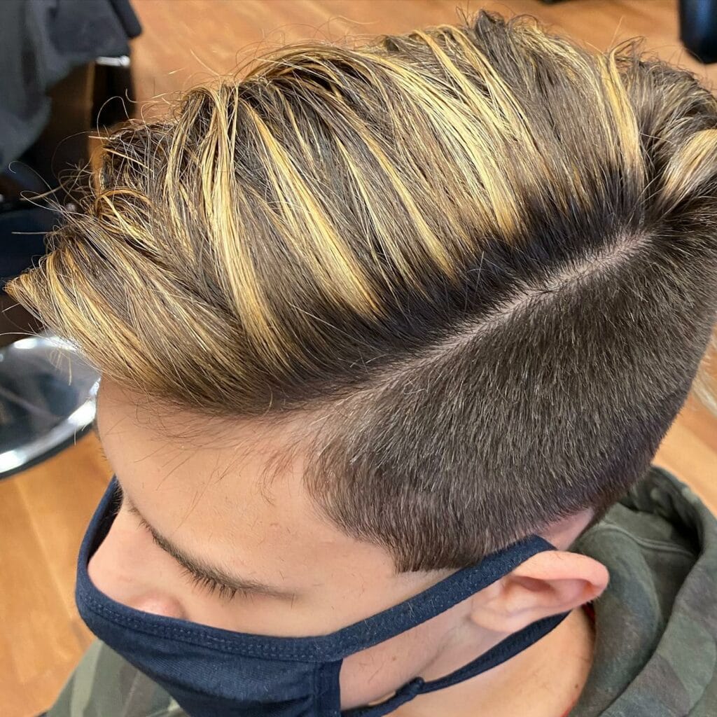 Trendy boys hair highlights