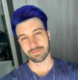 men blue hairstyles