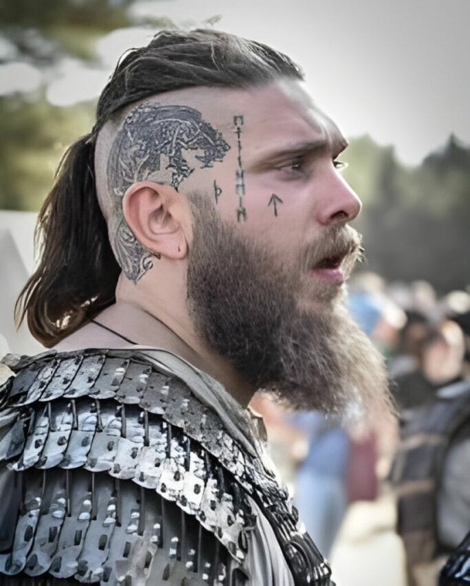 tatood 1 23 Badass Viking Beard Styles to Upgrade Your Look