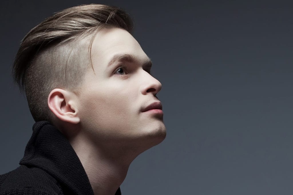 High Fade Slicked Back Hairstyle for Boys