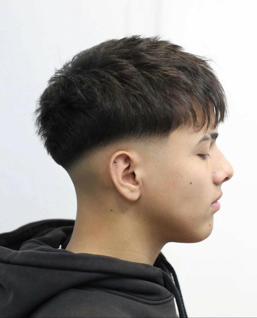 Bowl Cut With Taper Fade