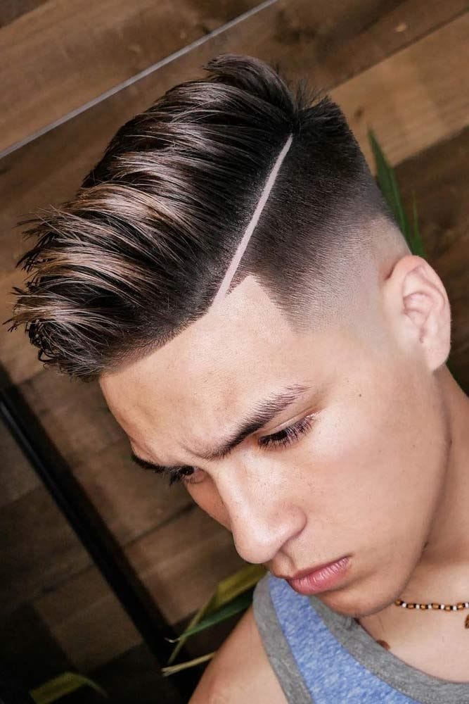 hard [ part with classic side part regular haircut