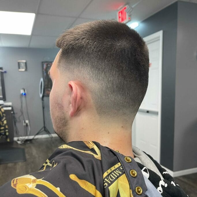 Combover haircut with buzzed sides