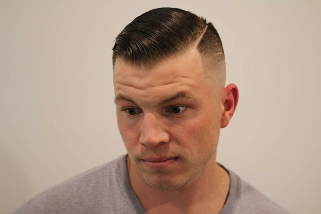 Military Haircut With Hard Part
