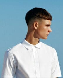 Bowl Cut Hair with low fade