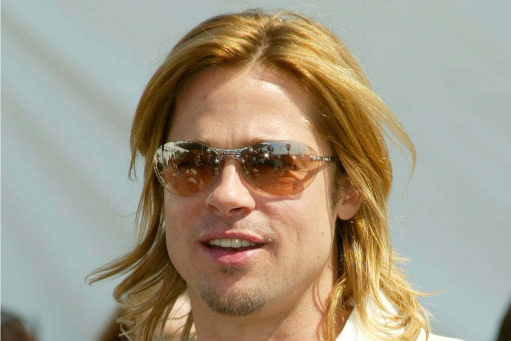 interesting Brad Pitt long hair