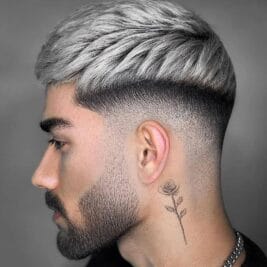Thick Cropped Bang faded beard styles