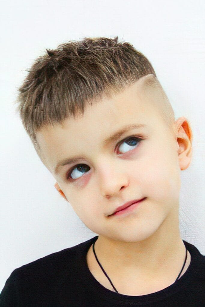 Mixed Boys Haircut adorned with highlighted tips