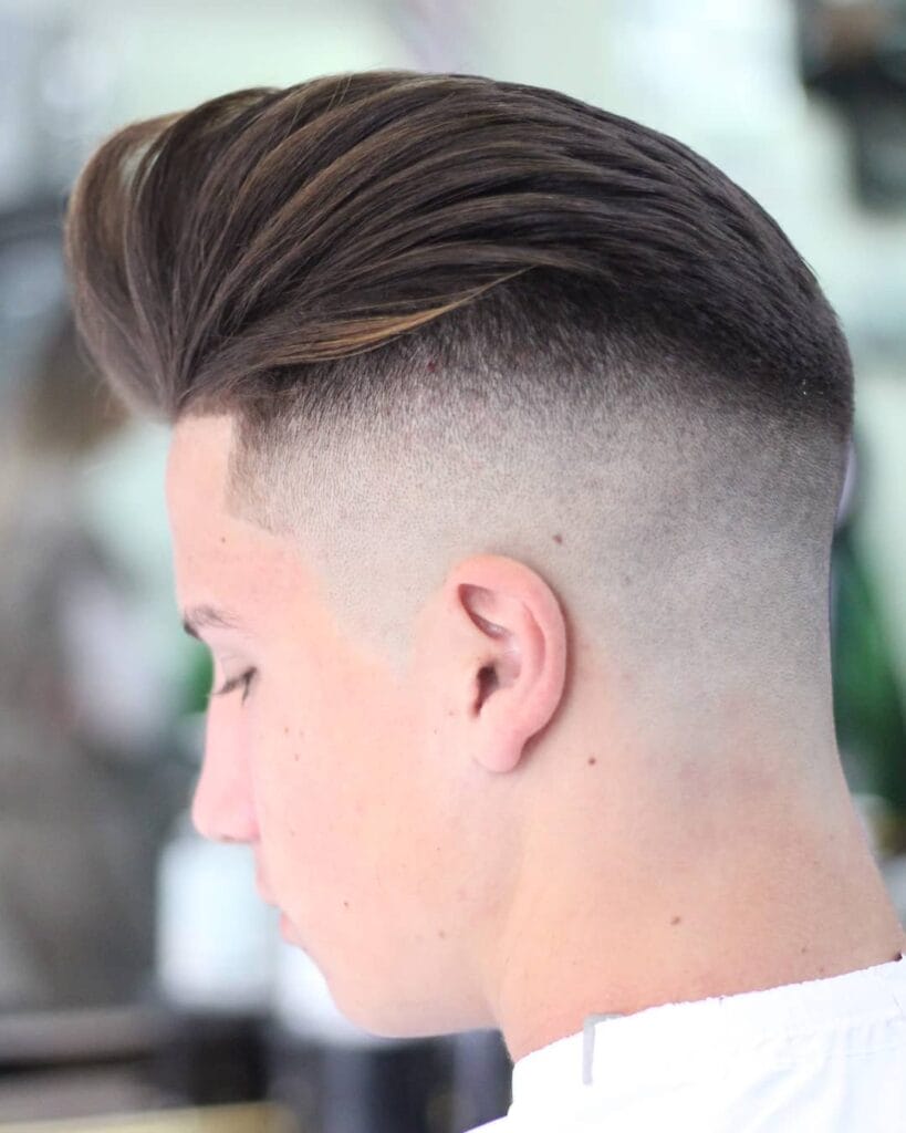 Skin Fade with Casual Pompadour