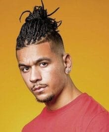 Unlocking the Mystery of Viking Dreads: Insider Tips and Tricks 19 Taper fade with twisted cornrow inspired dreadlocks (Viking Dreads)
