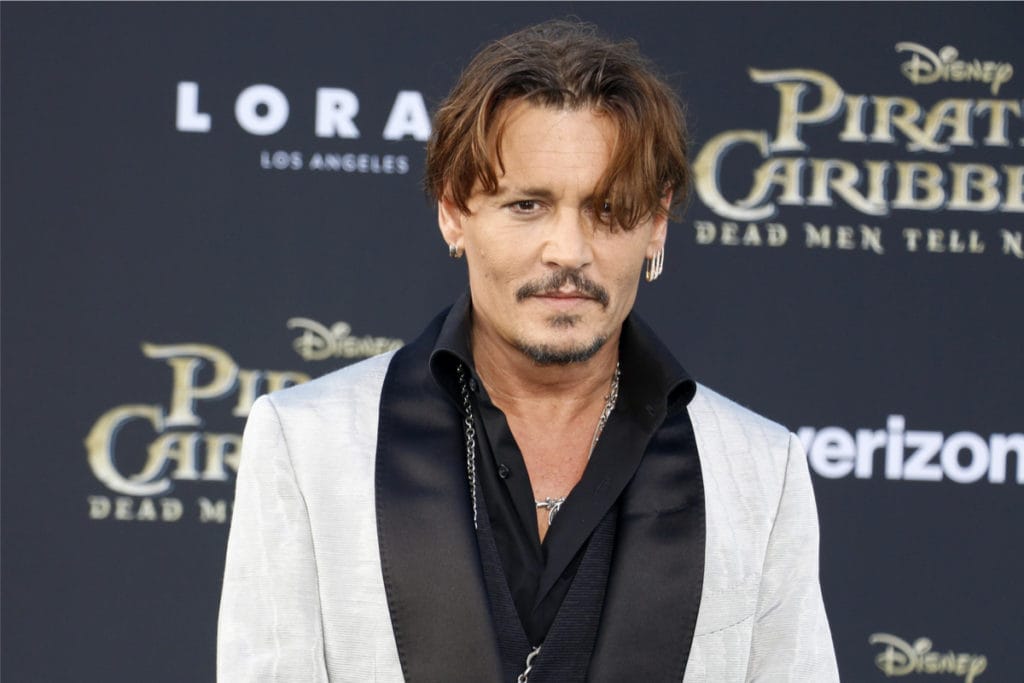 Johnny Depp's Medium stubble Beard Style