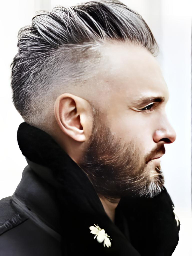 undercut hairstyle for men over 60 years
