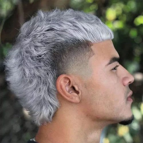 Platinum-colored Mullet Hairstyles