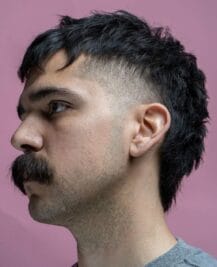 Asymmetrical Fringe with Fade Mullet Hairstyles