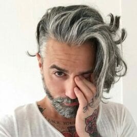 Long Gray Hair with Long Beard