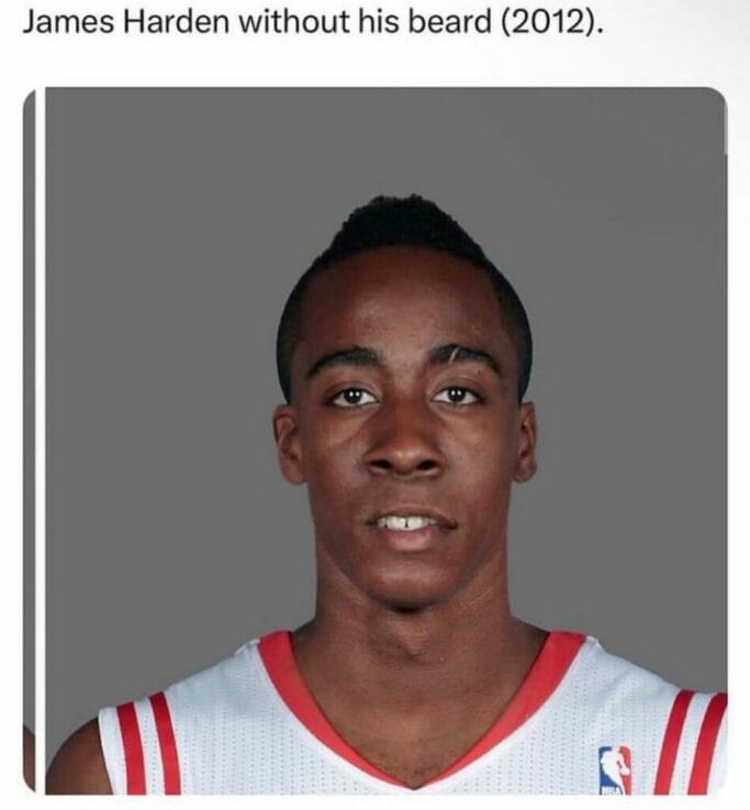 James Harden with Clean Shave