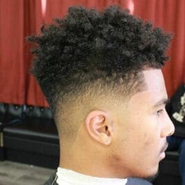 Natural Curly Hair With Shadow Fade