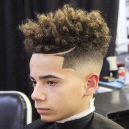 Crafting a curly shadow fade haircut
