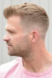 Blonde Hairstyles for Men with skin fade