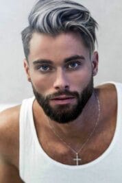 Bleached Hairstyles For Guys  with quiff