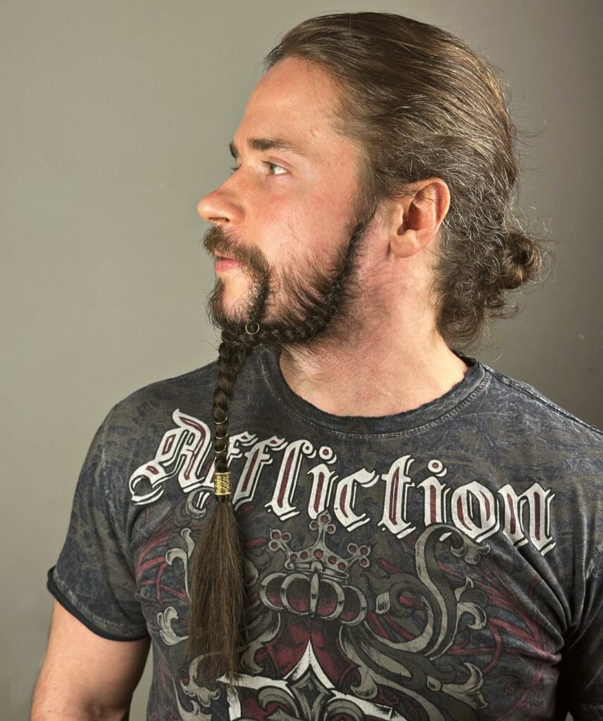 Braided Beard Style: 21 Badass Haircuts For Formidable Warriors 3 Short Braided Beard Style