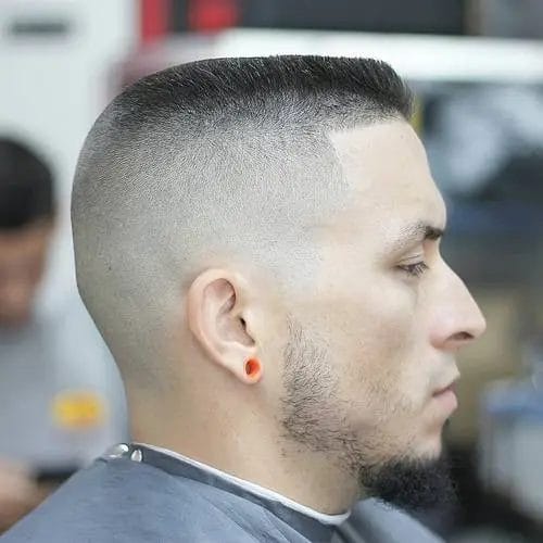 Right Side Part Flat Top Haircut