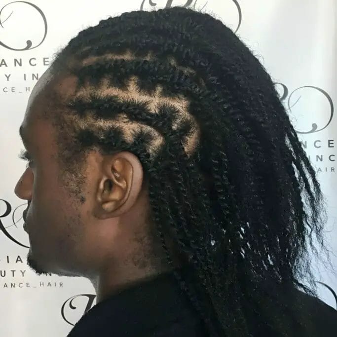 Flat Twists Men Hairstyle