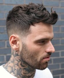 Wavy Hairstyle with quiff