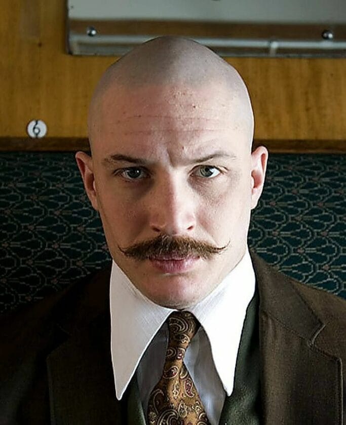 13 Tom Hardy's Beard Styles Worthy Copying even if You Hated Venom 10 hot handlebar mustache