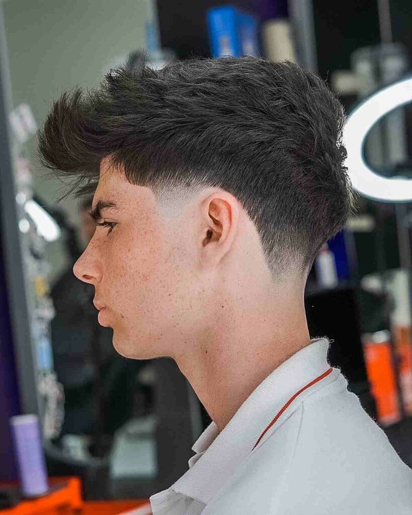 Mid Taper Fade with a Long Top