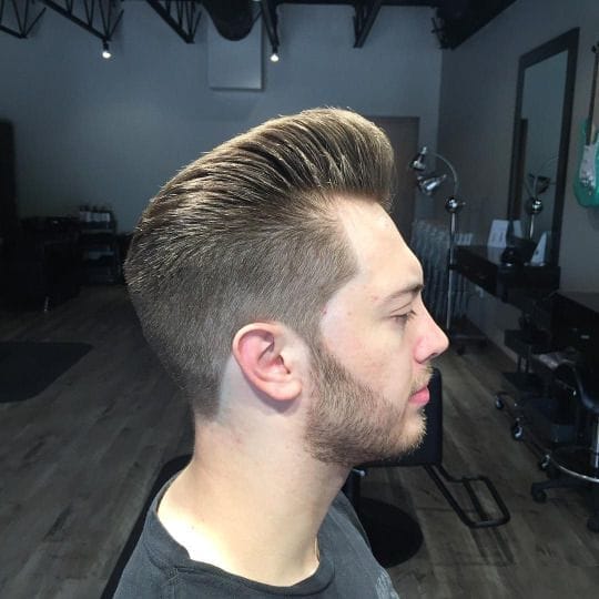 Haircuts For Men With Thick Hair Masculine Hairstyle Ideas 23 Pompadour with Tapered Fade