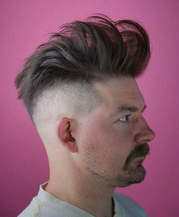 skin fade with quiff