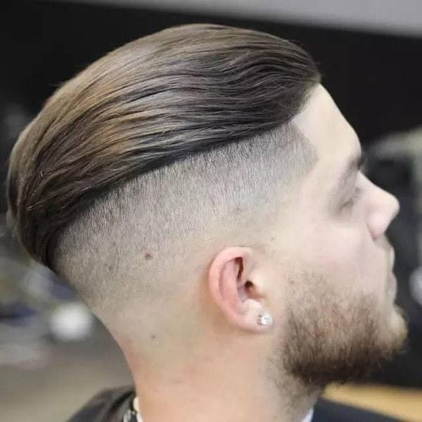 Slicked Back with Undercut for Men with Small Heads