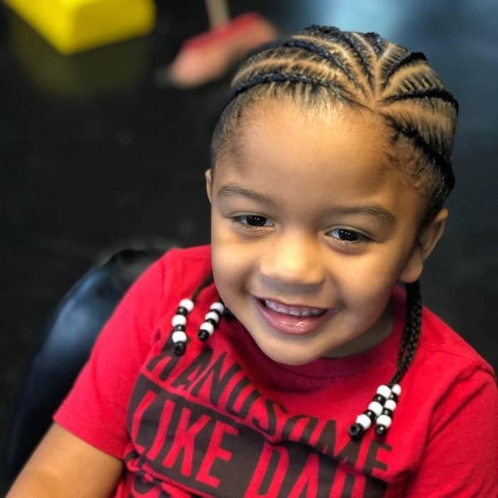 Boy Braids with Beaded Ends