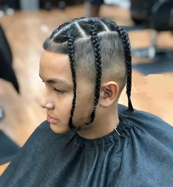 Little Boy Braids with Fade