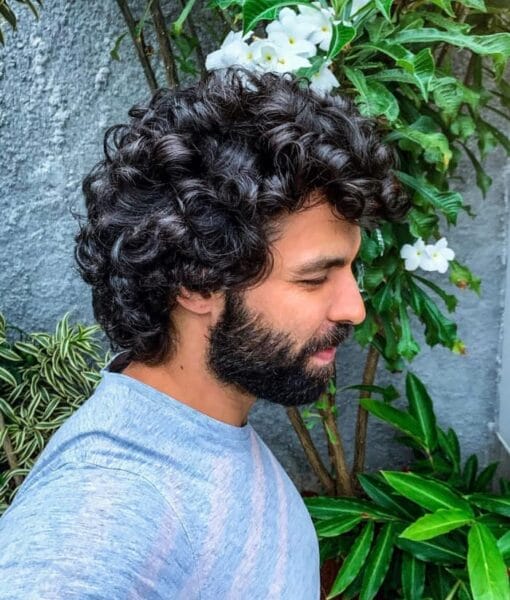 Curly Hairstyles for Men 35 Double the Crown, Double the Style: Haircuts for Men with Double Crowns