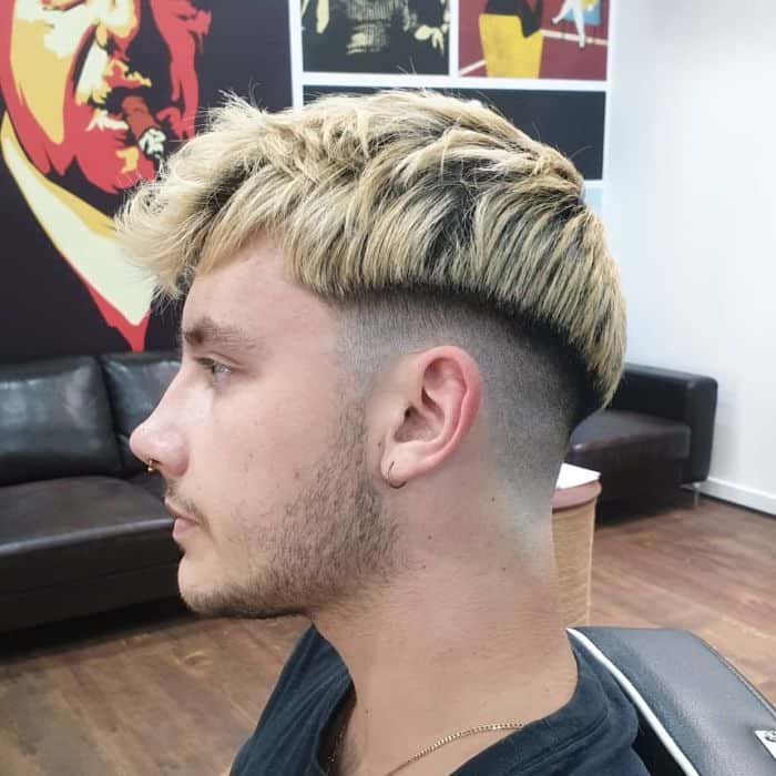 French Crop shaved sides haircut for men