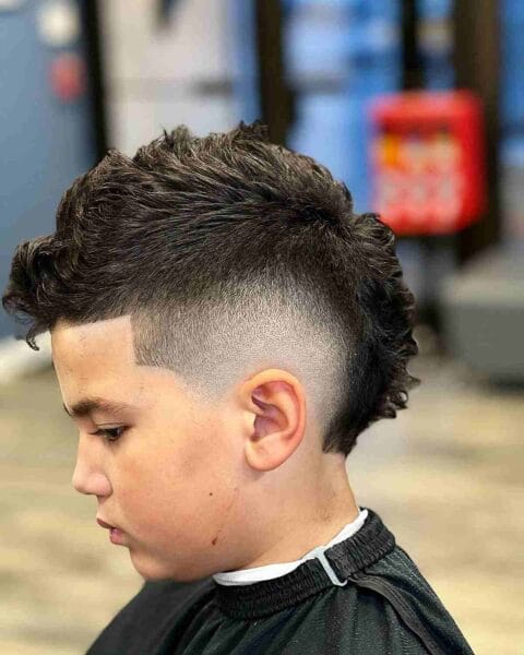 Mid Fade with Wavy Top